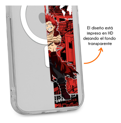 Funda Para iPhone Magsafe Red Riot Kirishima Clase 1-a Héroe Resistente My Hero Academia Anime