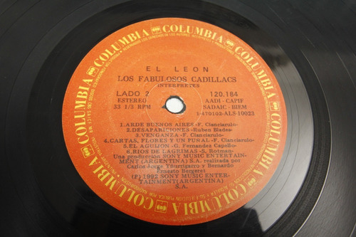 Vinilo Los Fabulosos Cadillacs El León 1992 1ra. Edición (Usado)