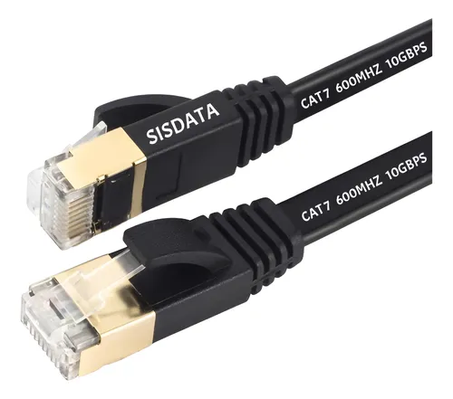 Cable Sisdata Cat 7 Rj45 10m Certificado 10 Gbps Garantía 1y