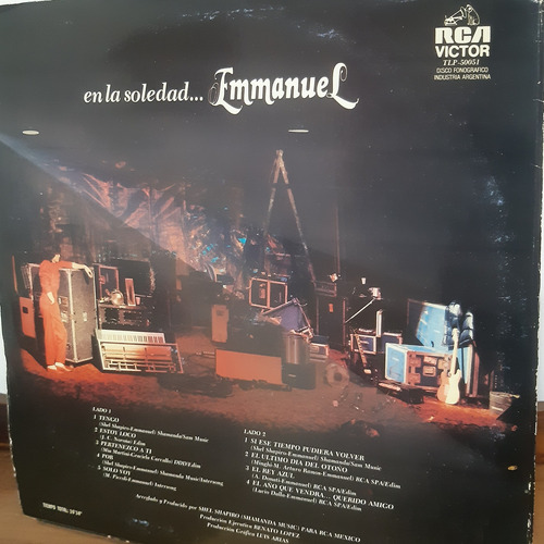 Vinilo Emmanuel, En La Soledad, De Época (Usado)