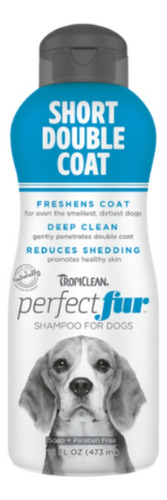 Shampoo Perro Tropiclean Perfect Fur Pelo Corto 473ml Fragancia Coco