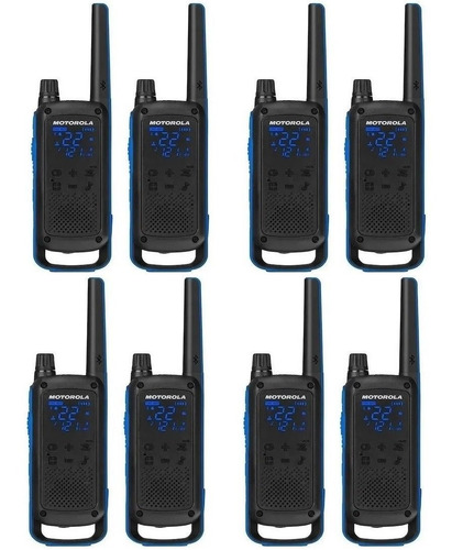 8x Walkie Talkie Handy Motorola T800 Duo 56km Ip54 Bluetooth