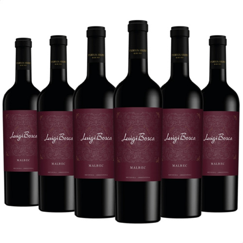 Vino Luigi Bosca Malbec Botella Luigui Caja Pack X6