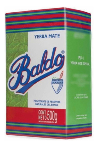 Yerba Mate Baldo 1/2kg X 10 Unidades
