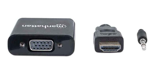 Convertidor Hdmi Manhattan 151559 A Vga Con Audio 1080p Oro