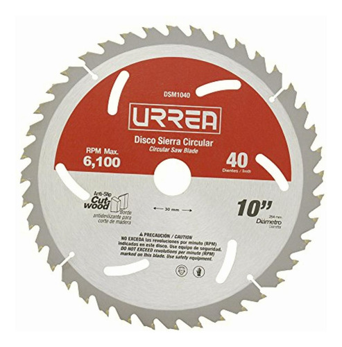 Urrea Herramientas Dsm1040 Disco Par A Sierra Circular, 40