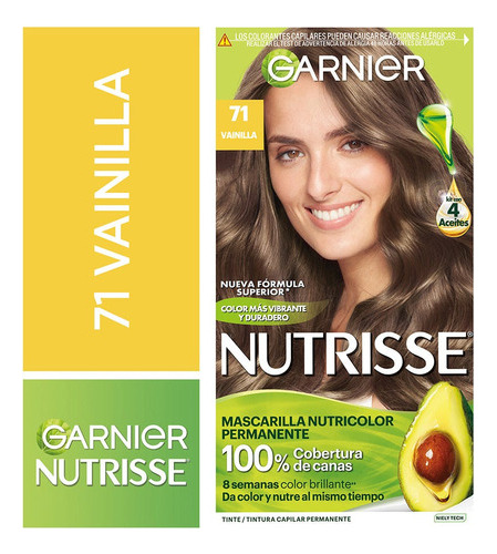 Coloracion Nutrisse Clasico Tono 71 Vainilla Nutrisse