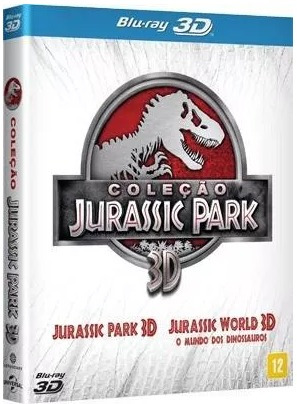 Blu-ray 3d : Jurassic Park + Jurassic World - Original Duplo
