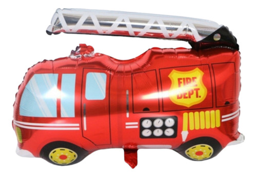 Bombero Globo Figura Grande 80×87 Cm Cotillón Cumpleaños