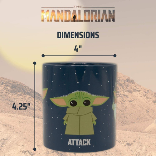 Taza Star Wars The Mandalorian Protect Attack Snack 20 Oz