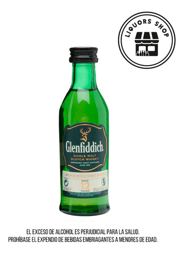 Whisky 12 Años Glenfiddich 50ml