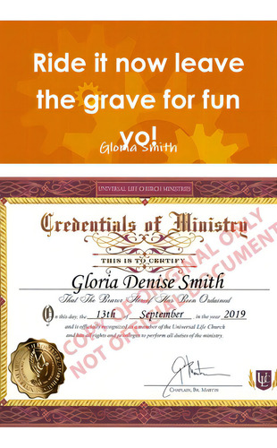 Ride It Now Leave The Grave For Fun Yo!, De Smith, Gloria. Editorial Lulu Pr, Tapa Blanda En Inglés