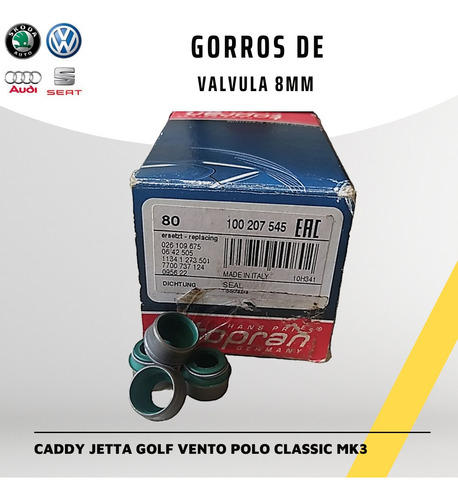 Gorros Valvula Vw Caddy Jetta Golf Gol Polo Classic Mk2 8mm