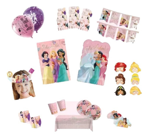 Kit De Cotillón Original - Princesas Disney - Para 20 Niños