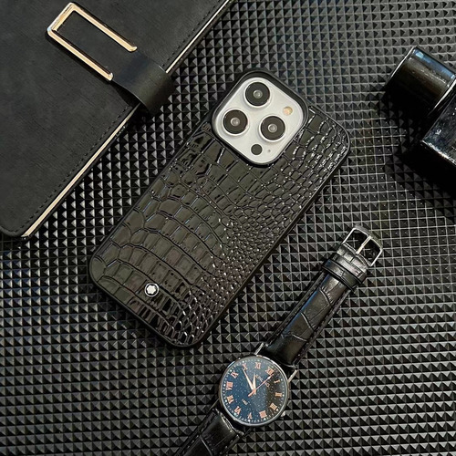 Zs Funda Protectora Montblanc Negra For iPhone 2025 New