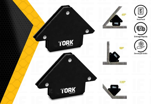 Esquadro Magnético Para Soldador 12kg Kit 4 Peças Super Tork