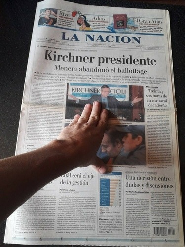 Diario La Nación 15 5 2003 Kirchner Presidente Ballottage 