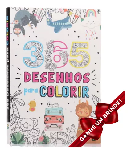 Livro 365 Desenhos Para Colorir Brasileitura Crianças Filhos