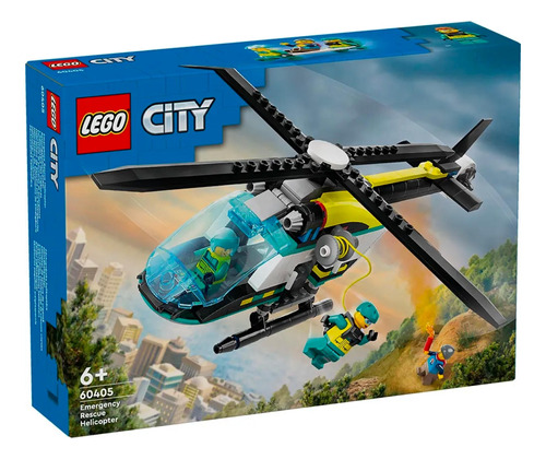 Lego Helicóptero De Rescate Para Emergencias