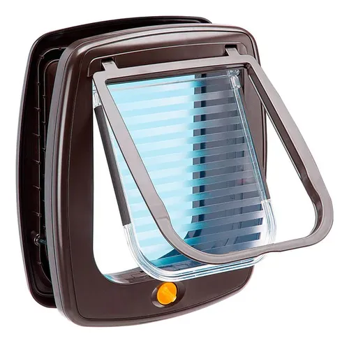 Puerta Vaiven Swing 9 Para Perros Chicos O Gatos Grandes Color Marrón Oscuro