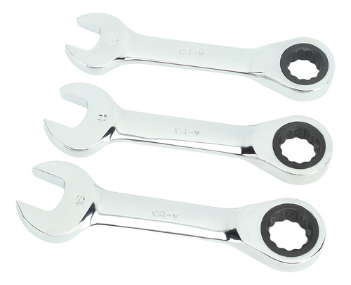 Chave De Extremidade Dupla, 3 Peças, Catraca, 72 Dentes, 13