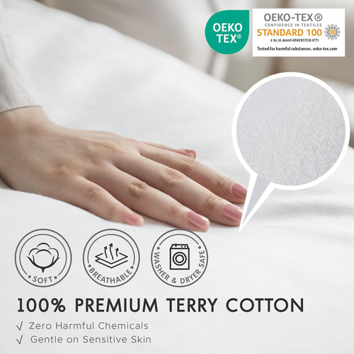 Protector De Colchón Queen Size Impermeable Con Cremallera -