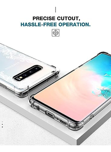 Funda Para Galaxy S10 Transparente Duro Con Flexible Plastic