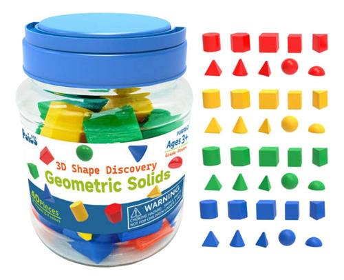 40x 3d Solids Geometric Color Cognition