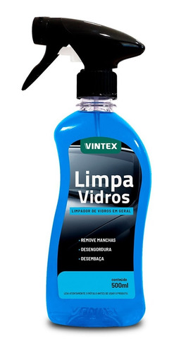 Limpa Vidros - Limpador De Vidros Em Geral - Vintex - 500ml