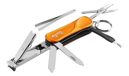 Multitool Llavero Edc Inoxidable 6 En 1 Golden Manicura Pock