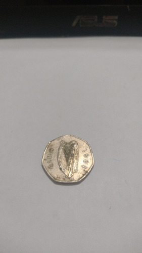 Irlanda Moneda 50 Pence Usada Año 1981