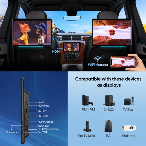 Pantalla De 13.5 Pulgadas Para Reposacabezas Android 11