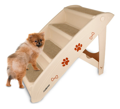 Escalera Rampa Perro Redlemon Accesorios Mascotas Rampla Color Crema