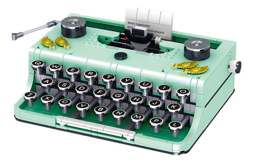 Retro Typewriter Printer Template Block T