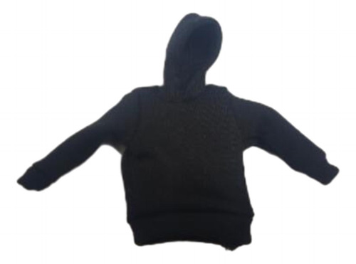 Sudadera Con Capucha A Escala 1/18, Ropa De Muñeca Negro
