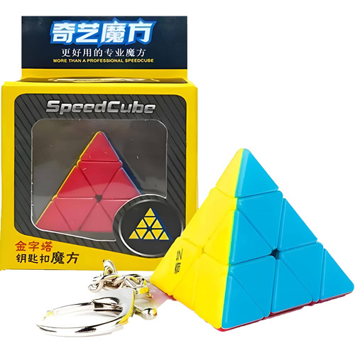 Cubo Rubik Llavero Piramide 3x3 Qiyi Speed Cube Original