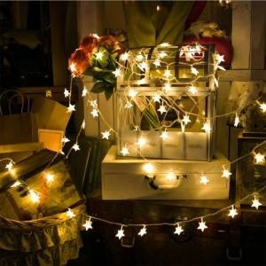 Imagen 5 de 8 de Tira Led Bolita Estrella Guirnalda Blanca Calida 5 Mts 220v
