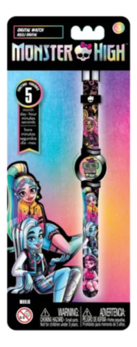 Reloj Pulsera Digital 5 Funciones Monster High Intek