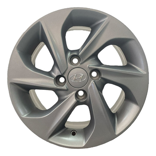 4 Rodas Aro 14x6 4/100 Hyundai Hb20 Hb20s Krmai R78 + Bicos Cor Grafite Fosco 4/100