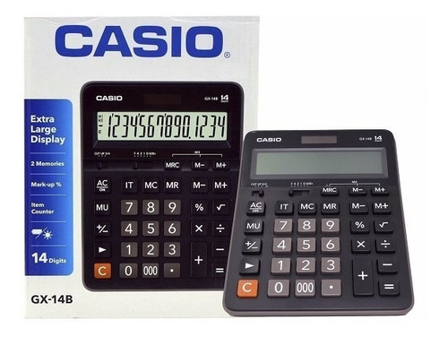 Calculadora Casio Gx 14b 14 Digitos Grandisplay Pila-solar
