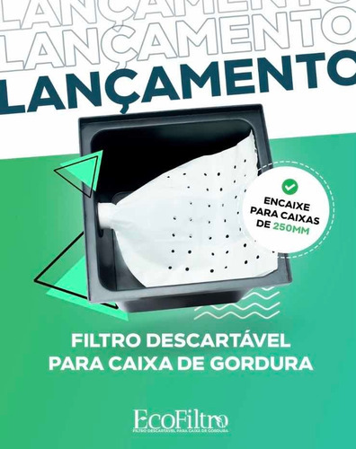 Filtro Ecológico Descartável Para Caixa De Gordura 10 Unid