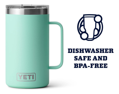 Taza Yeti Rambler De 24 Onzas, Aislada Al Vacio, De Acero...