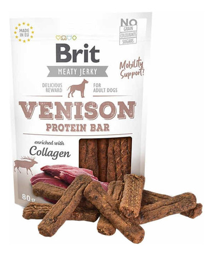 Brit Meaty Jerky Venison Protein Bar 80g