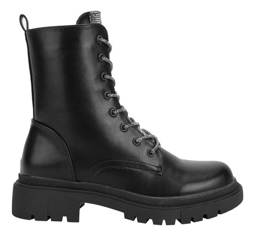 Bota Militar Suela Track Belinda Peregrin Negro Mujer 3881