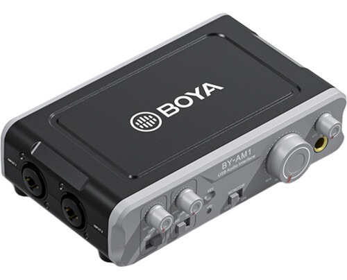 Interfaz De Audio Con Phantom De 2 Canales Boya By-am1 Color Negro