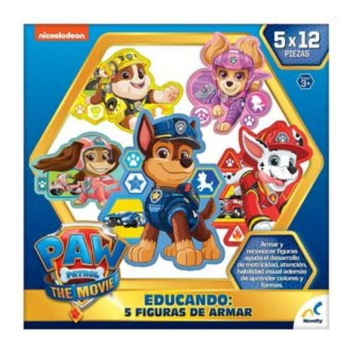 Educando. 5 Figuras De Armar Nickelodeon Paw Patrol