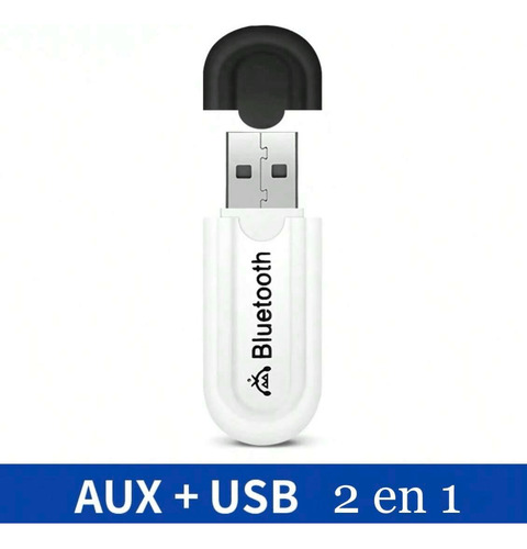 Receptor Bluetooth Usb Y Aux 3.5mm Doble 2 En 1 Para Bocina