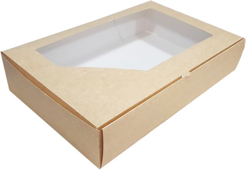 Caja Para Donas Don1 Ventana X 10u Packaging Blanco Madera