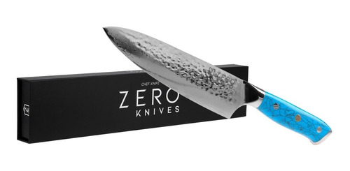 Imagen 1 de 5 de Cuchillo Acero Damasco 8,0'' Zero Knives - Bt Chef Y Asado 