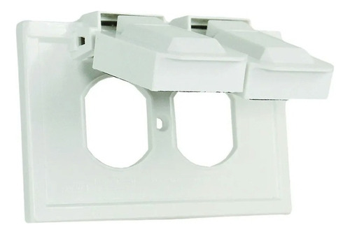4976-w Leviton Placa Duplex 2 Tapas Intemperie Blanca Color Blanco Corriente Nominal 0 A Voltaje Nominal 0v